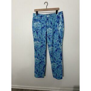 Hreski Men’s Golf Pants Blue Abstract Patterned Size 34